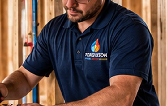 Close-up of copper and PEX plumbing pipes